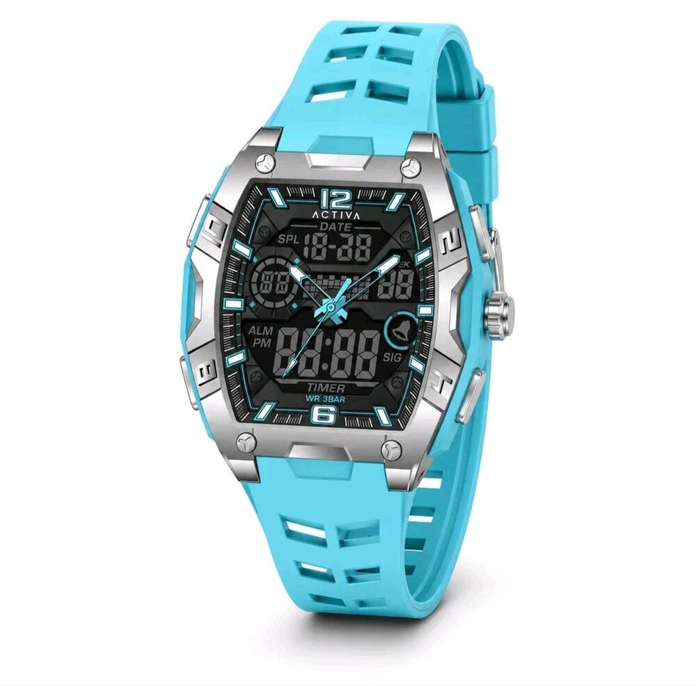 ACW8131-002 Activa X Invicta Digital Men's Watch - 50mm, Light Blue New